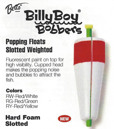 Betts Weighted Popping Floats- Slotted